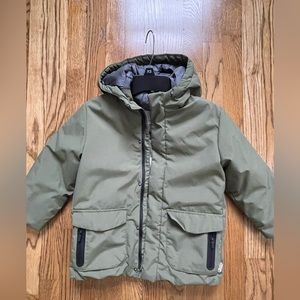 Zara toddler boy light weight jacket -Olive green size 4-5